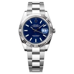 Unworn Rolex Datejust 41 Blue Oyster Reference# 126334, Complete set, 2025