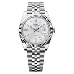 Unworn Rolex Datejust 41 Silver Oyster Reference# 126334, Complete set, 2025