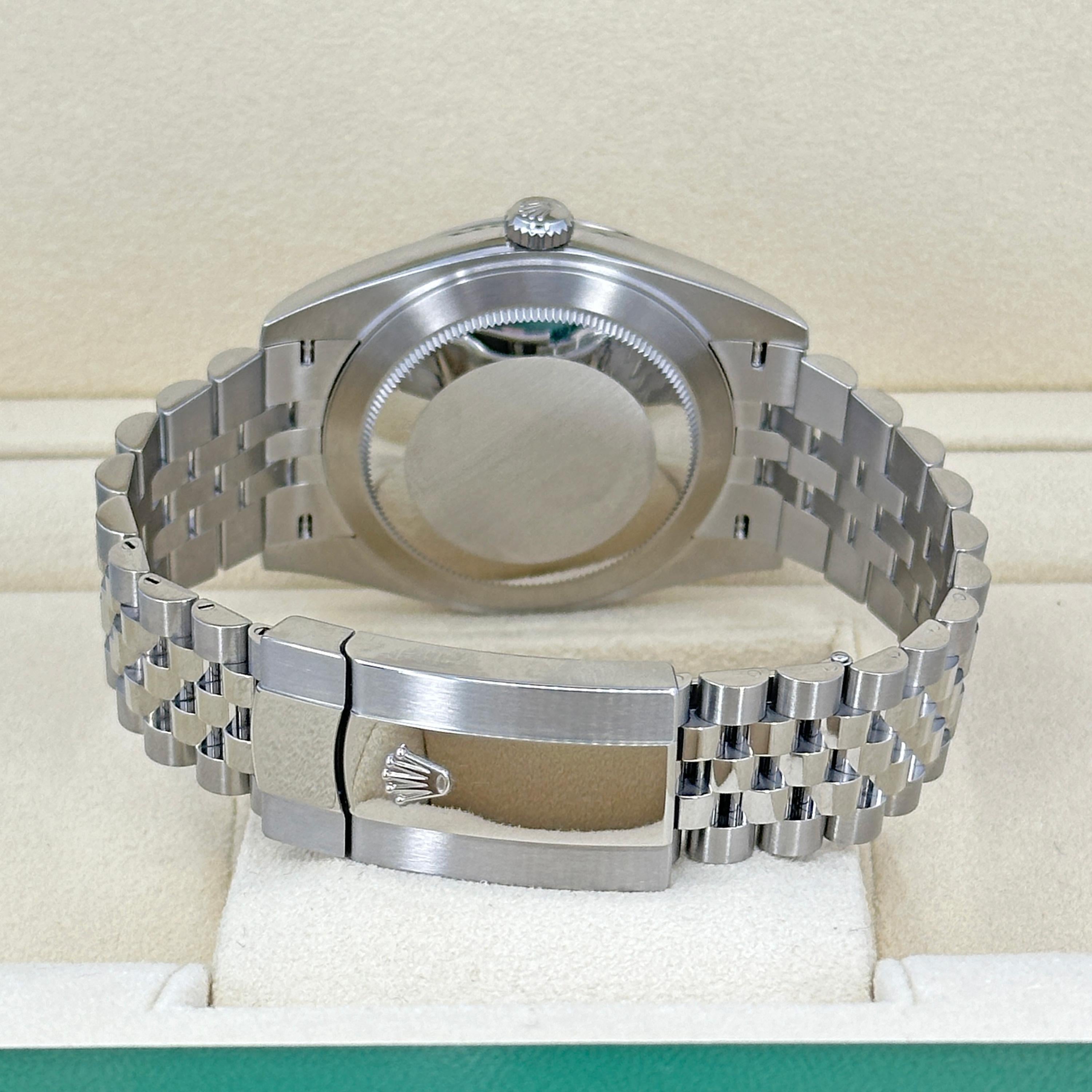 Ungetragene Rolex Datejust 41 Silver Oyster Reference# 126334, Komplettset, 2025 im Angebot 9