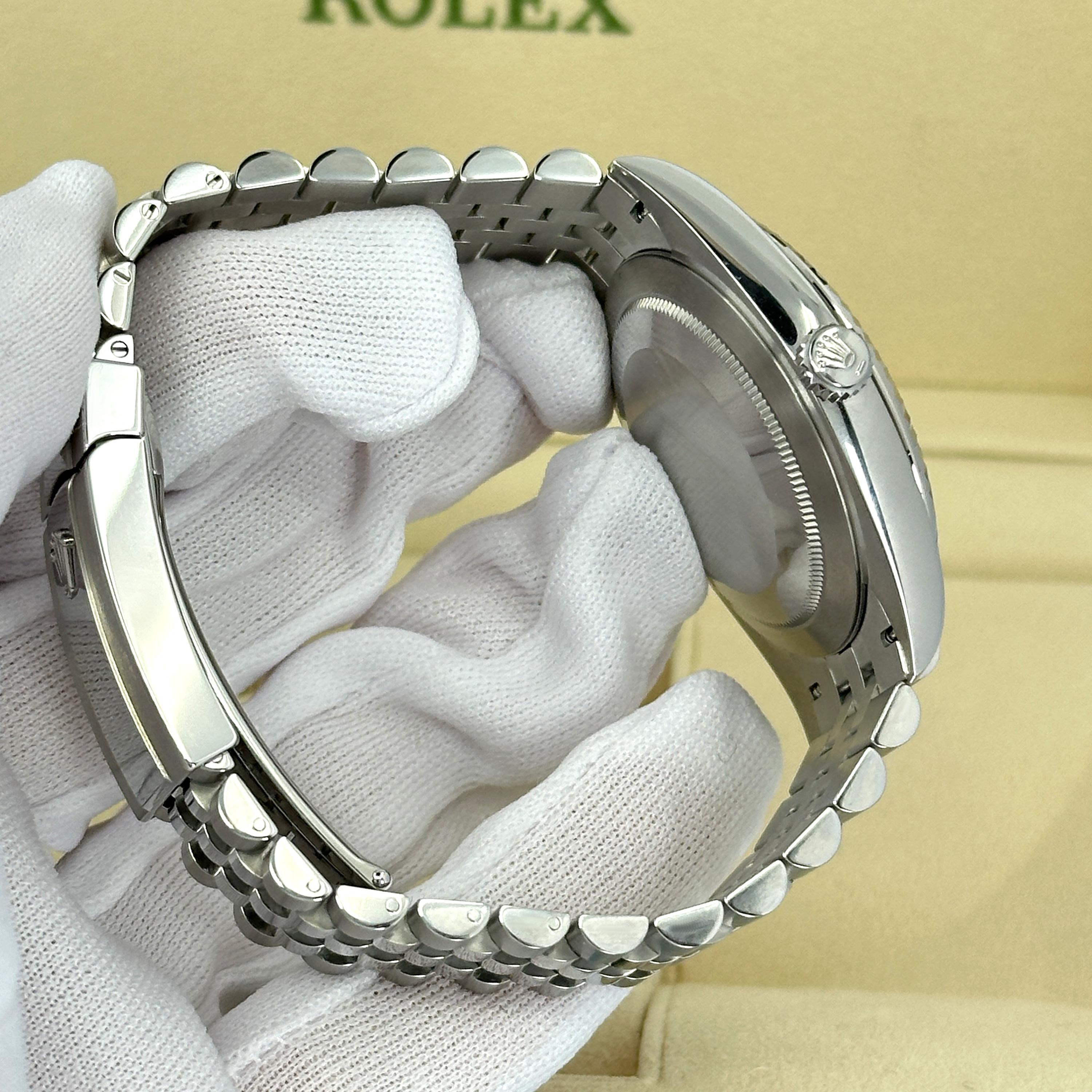 Ungetragene Rolex Datejust 41 Silver Oyster Reference# 126334, Komplettset, 2025 im Angebot 13