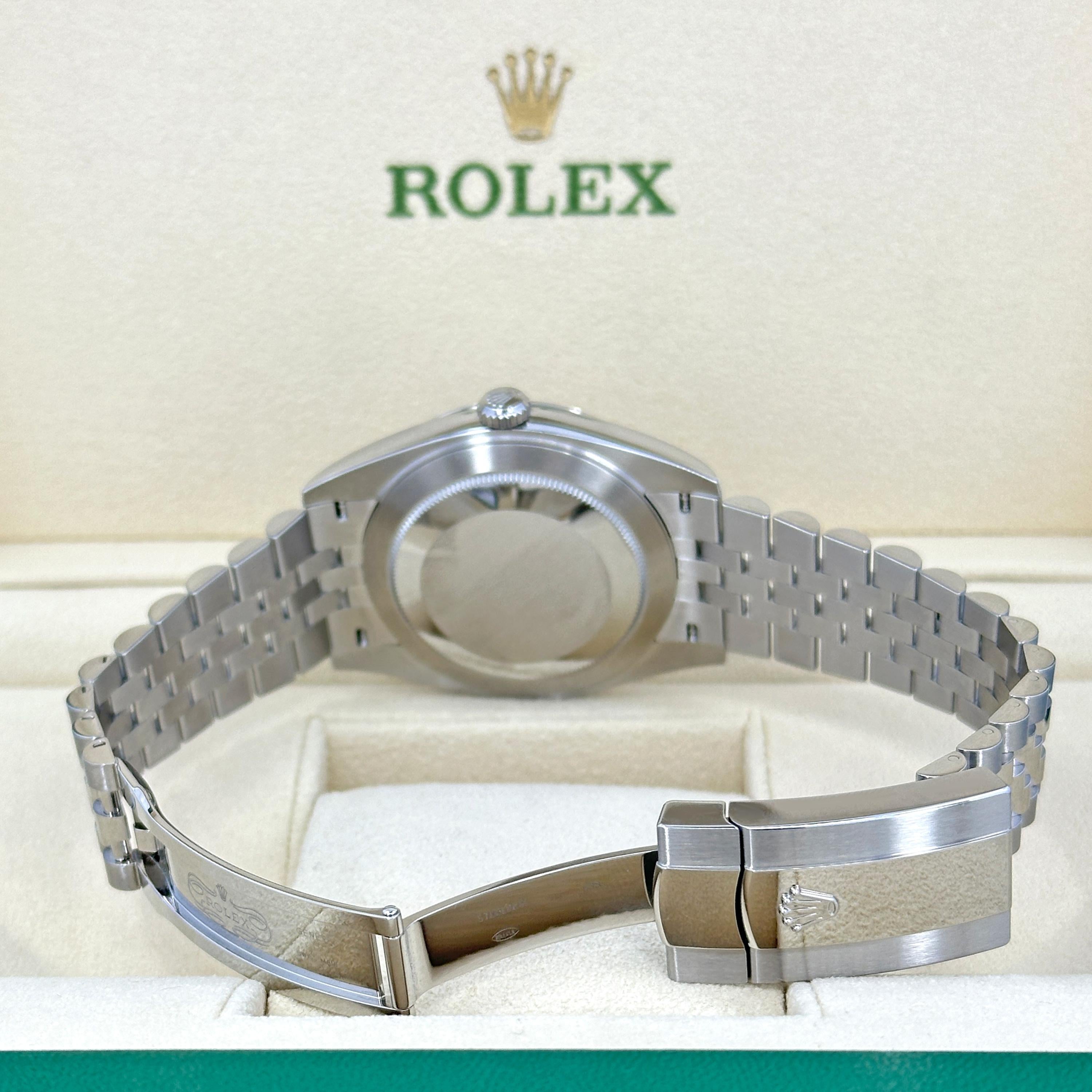 Ungetragene Rolex Datejust 41 Silver Oyster Reference# 126334, Komplettset, 2025 im Angebot 10