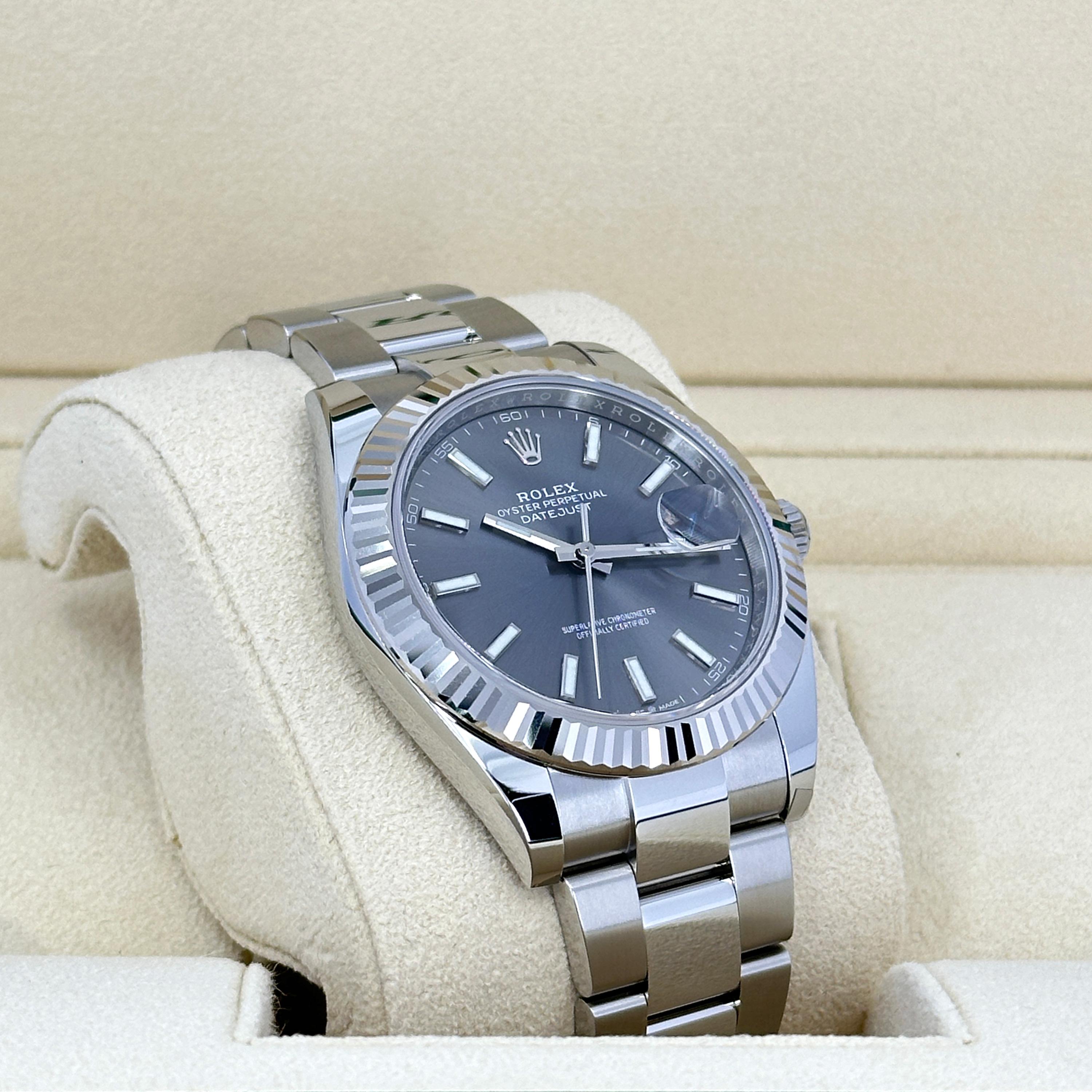 Ungetragene Rolex Datejust 41 Grey Jubilee Reference# 126334, Komplettset, 2025 im Angebot 4