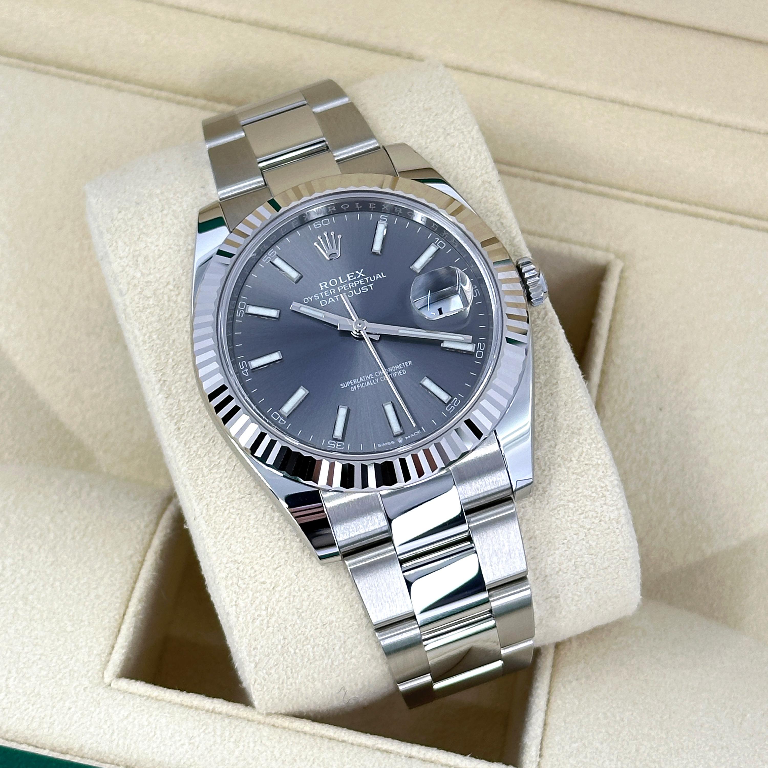 Ungetragene Rolex Datejust 41 Grey Jubilee Reference# 126334, Komplettset, 2025 im Angebot 6