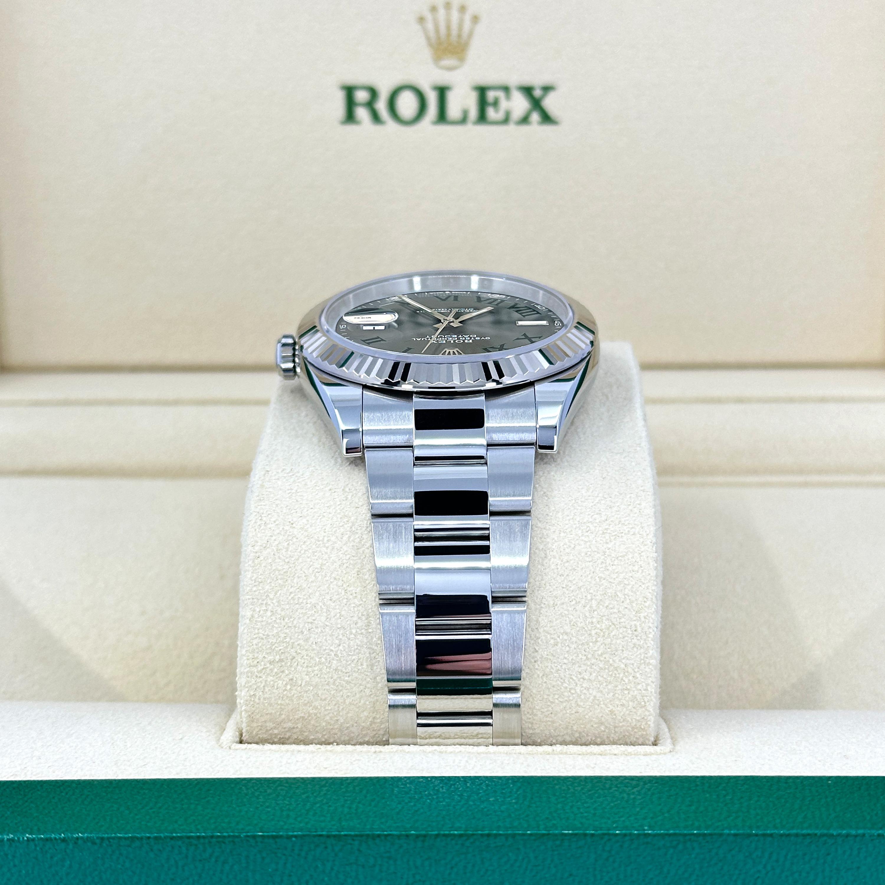 Ungetragene Rolex Datejust 41 Schiefer Oyster Reference# 126334, Komplettset, 2025 für Damen oder Herren im Angebot