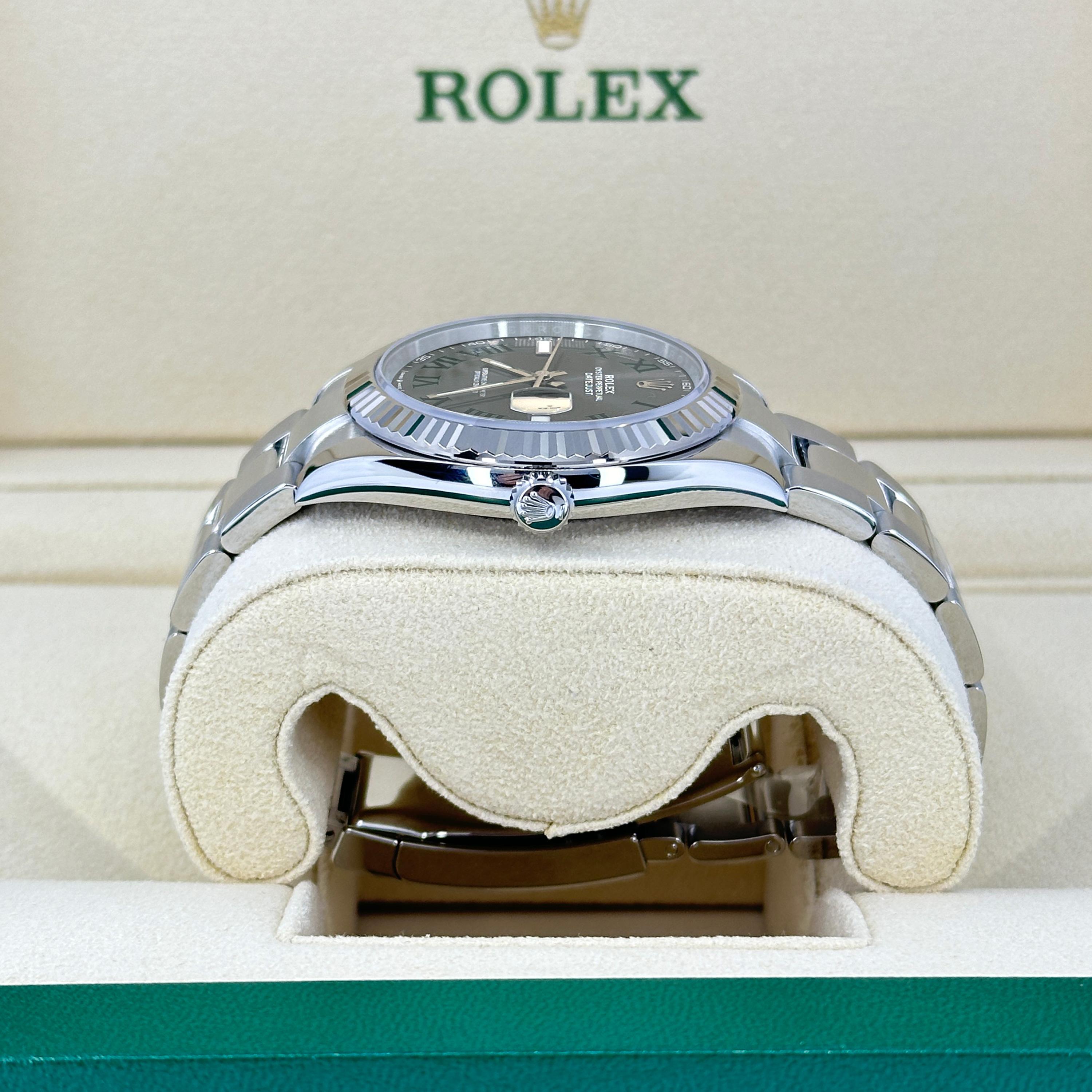 Ungetragene Rolex Datejust 41 Schiefer Oyster Reference# 126334, Komplettset, 2025 im Angebot 1