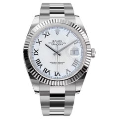 Unworn Rolex Datejust 41 White Oyster Reference# 126334, Complete set, 2025