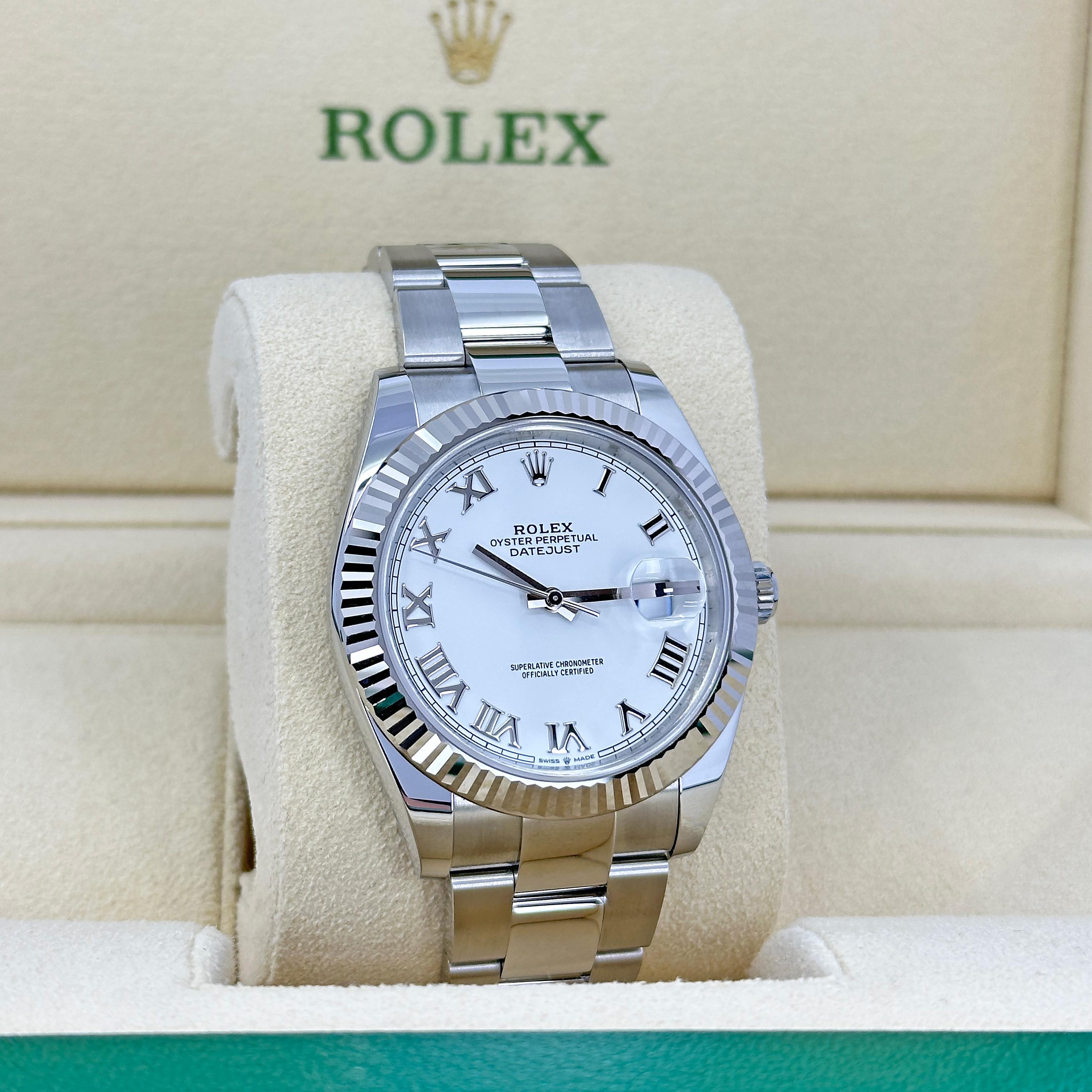 Ungetragene Rolex Datejust 41 Weiß Oyster Reference# 126334, Komplettset, 2025 im Angebot 6
