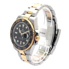 Rolex Yellow Gold Stainless Steel GMT Master II Automatic Wristwatch