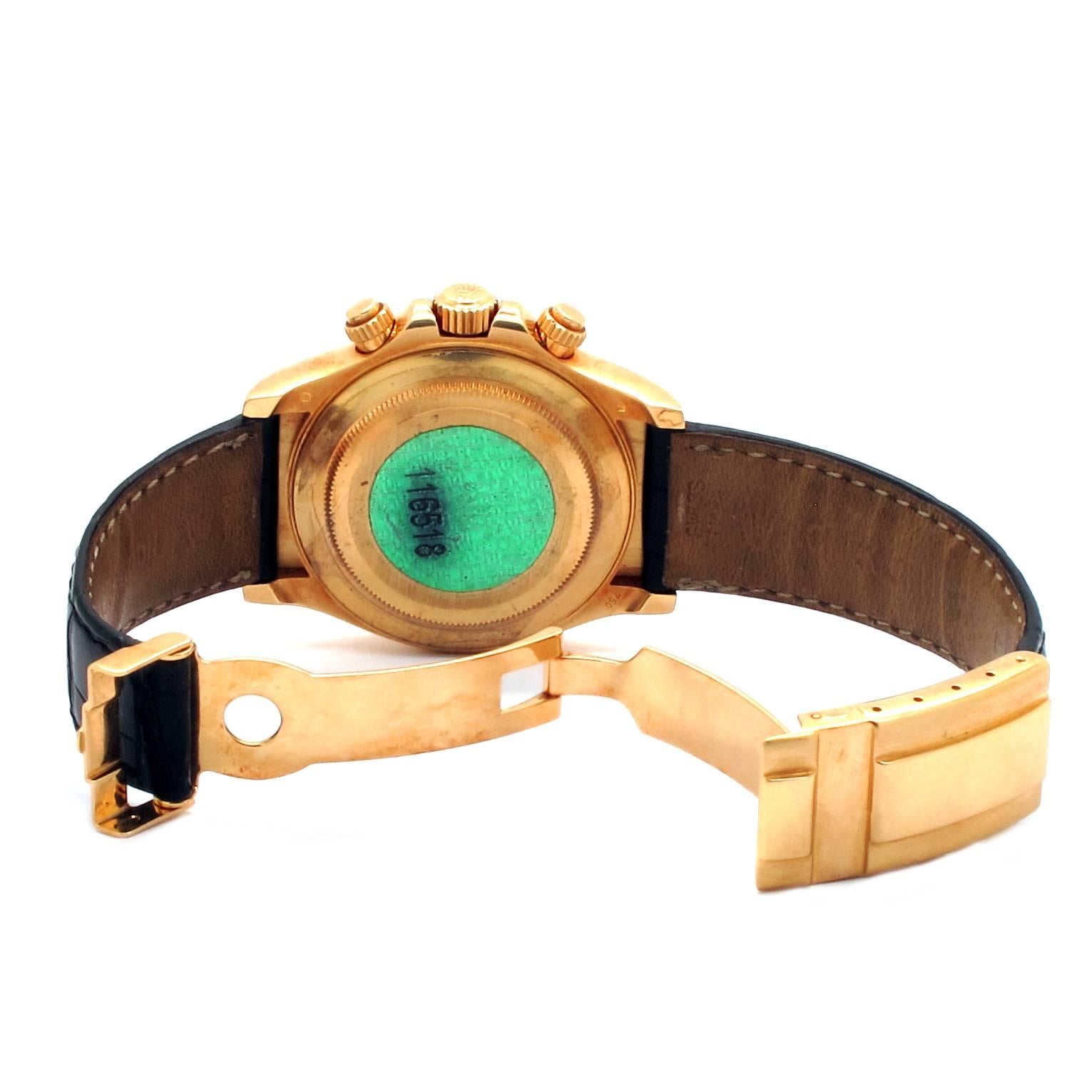 Contemporary Rolex Yellow Gold Paul Newman Daytona Champagne Dial  Wristwatch For Sale