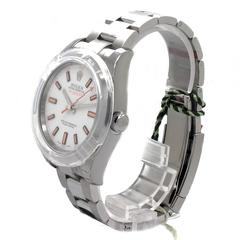 Rolex Stainless Steel Milgauss White Dial Automatic Wristwatch Ref 114600
