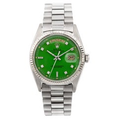 1971 Rolex Day Date WG Green Stella Diamond Dial Ref. 1803