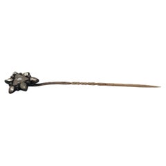 10K & Silver Victorian Diamond Stick Pin Hardy & Hayes Company Pittsburgh