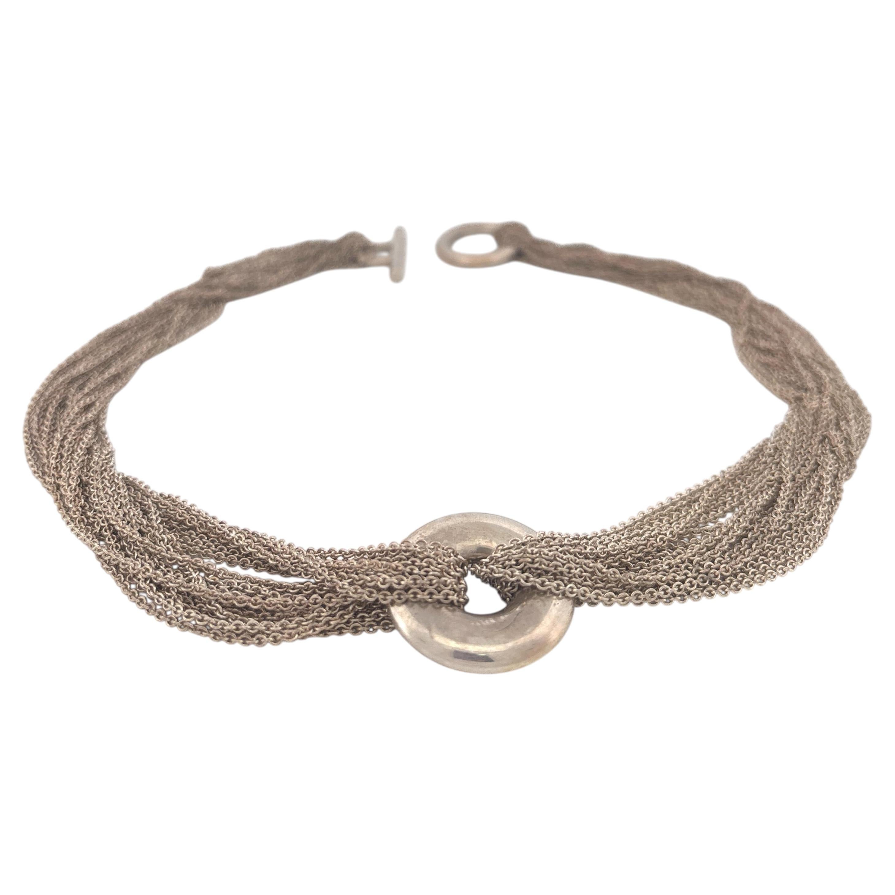 Tiffany & Co. Chain and Round Toggle Necklace For Sale