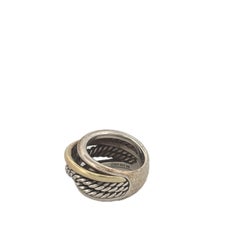 18K Yellow Gold and Sterling Silver David Yurman Crossover Ring