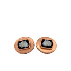 Antique Gold Cameo Earrings Screw Back Fittings From 1800s
