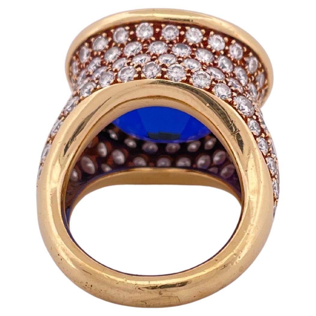 Tiffany & Co 31ctw Tanzanite with 120 Round 4.2ctw VS G-H Diamonds In 18K Gold For Sale 3
