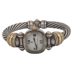 Montre « Cable » de David Yurman en argent sterling et or jaune 14 carats