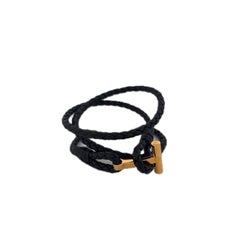 Tom Ford Men's Scoubidou Braided Leather Bracelet T Bar