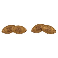 14K Yellow Gold Art Deco Tiffany Co. Cuff Links from 1920/30s