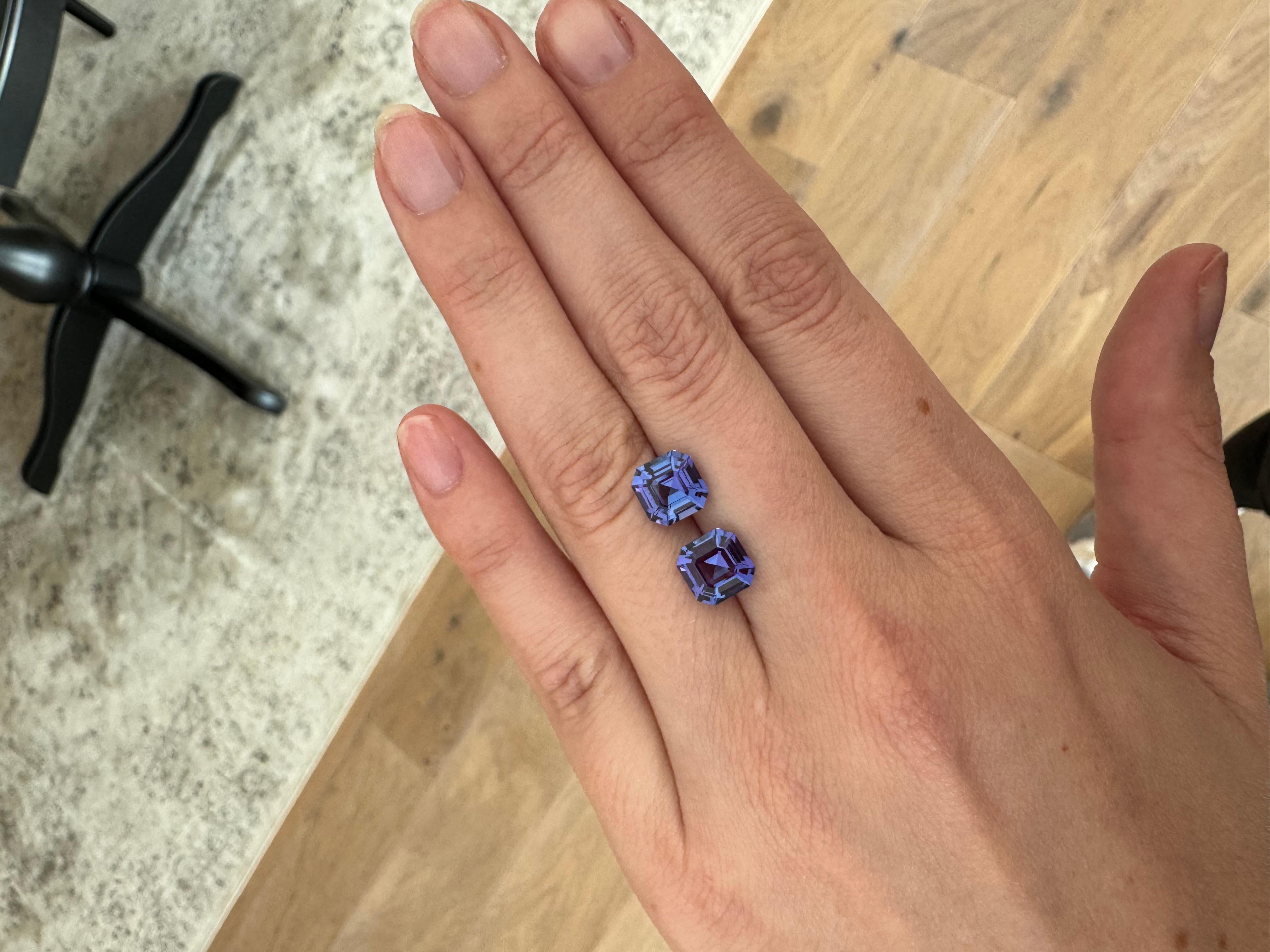 Boucles d'oreilles en or jaune 18 carats Tanzanite Tsavorite Diamant 4.04 carats Neuf - En vente à Los Angeles, US
