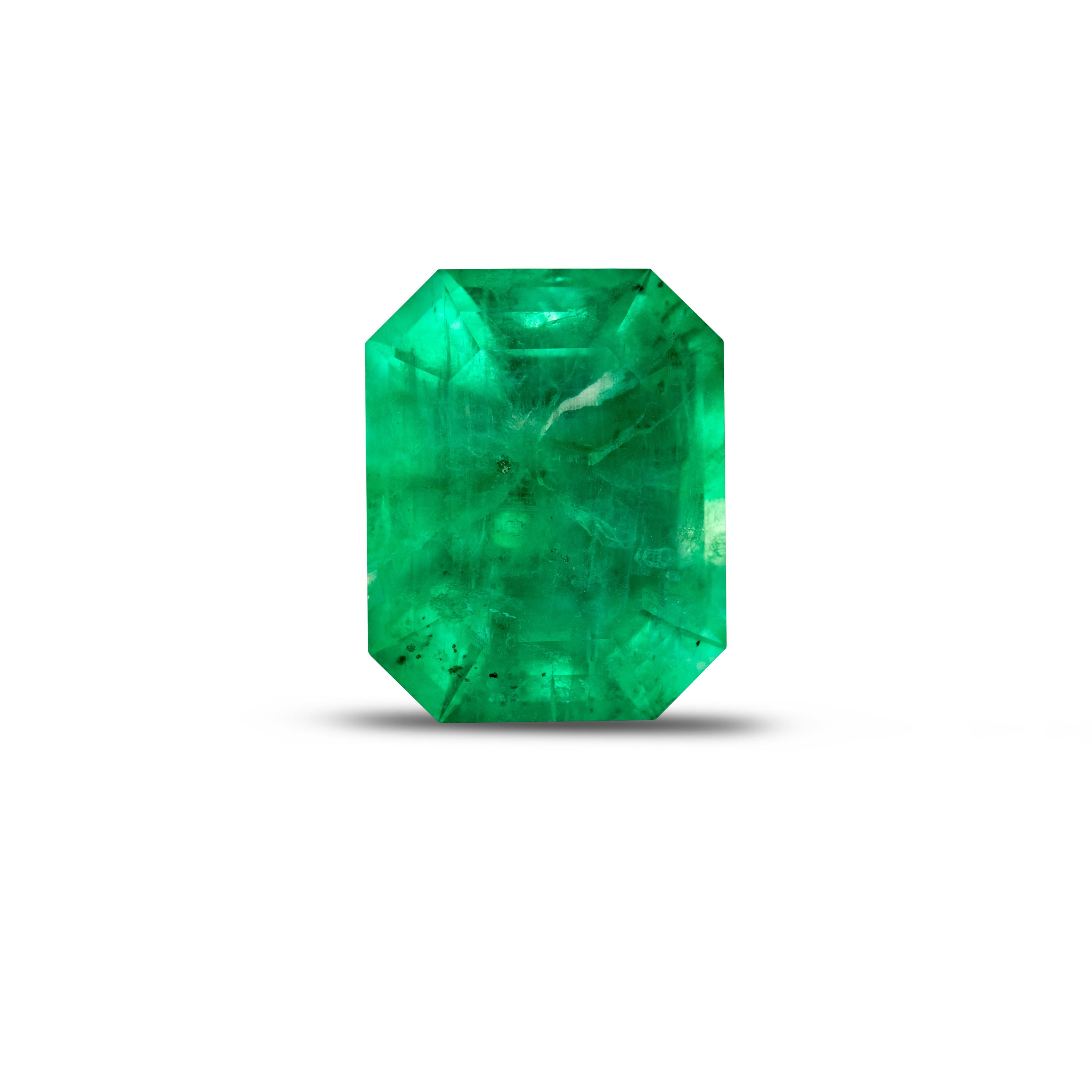 3.12 Karat GIA-zertifizierter grüner Swat-Smaragd - Natürlicher Smaragd - loser Edelstein (Achteckschliff) im Angebot