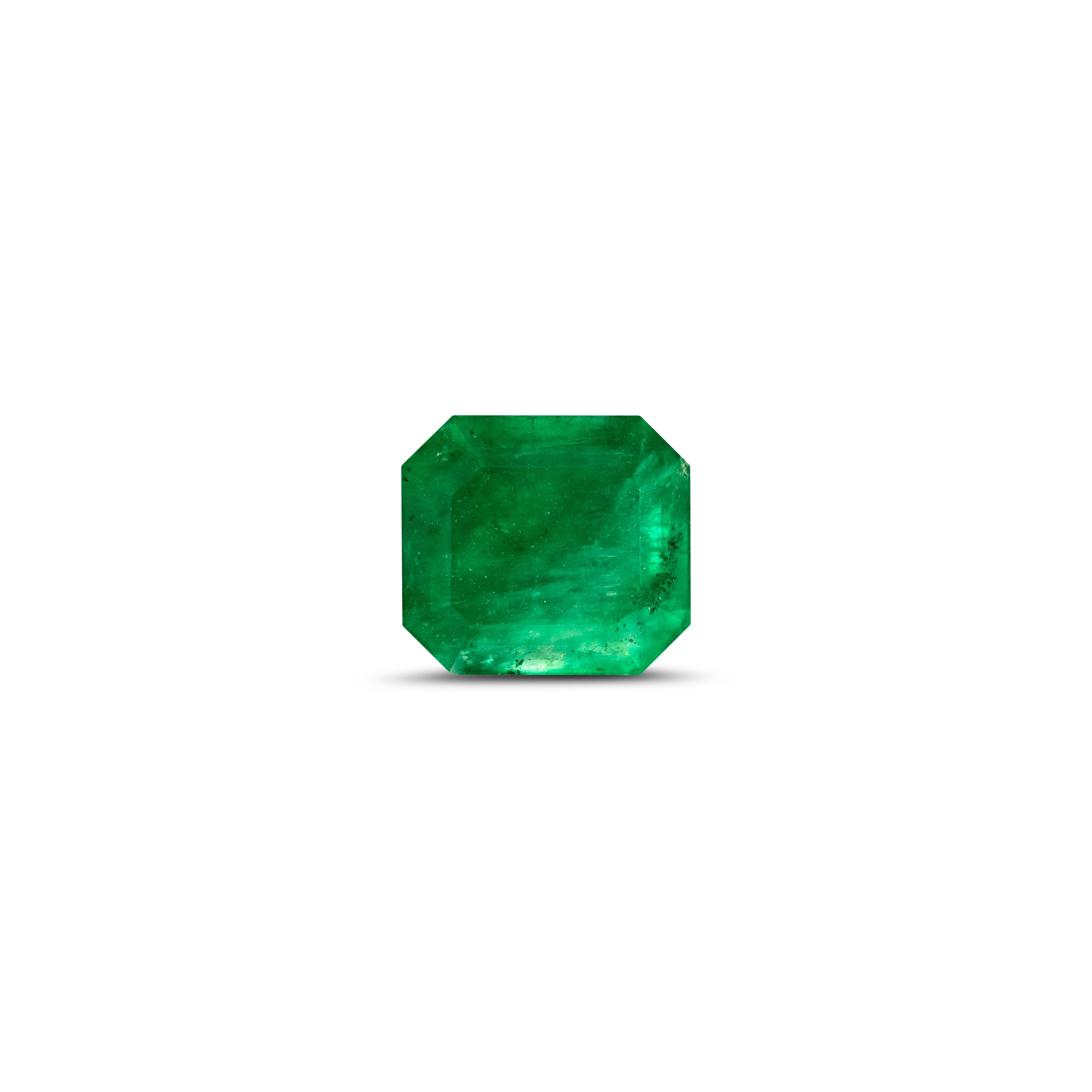 4.58 Karat GIA-zertifizierter grüner Swat-Smaragd - Natürlicher Smaragd - loser Edelstein (Achteckschliff) im Angebot