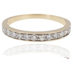 Anillo de oro amarillo macizo de 14K (585) con diamantes naturales