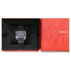 Cartier Santos de Cartier Large Model Steel Blue Dial Automatic WSSA0048