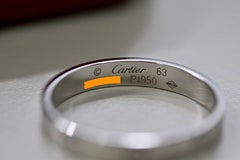 Cartier Love-Ring aus Platin, Ehering, Größe 63, mit Schachtel und Papieren, B4085363