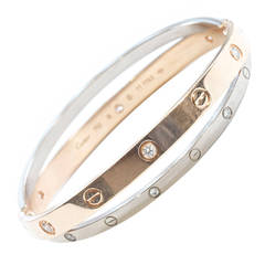 Cartier Love Diamond Gold Bracelet at 1stDibs
