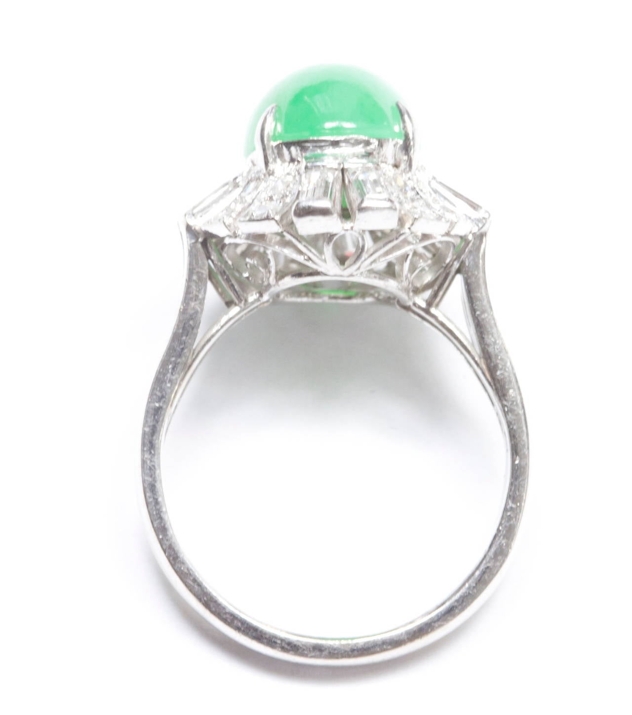 Jade Diamond Gold Ring In Good Condition In Beverly Hills, CA