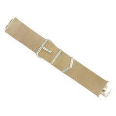 Diamond Gold Buckle Bracelet