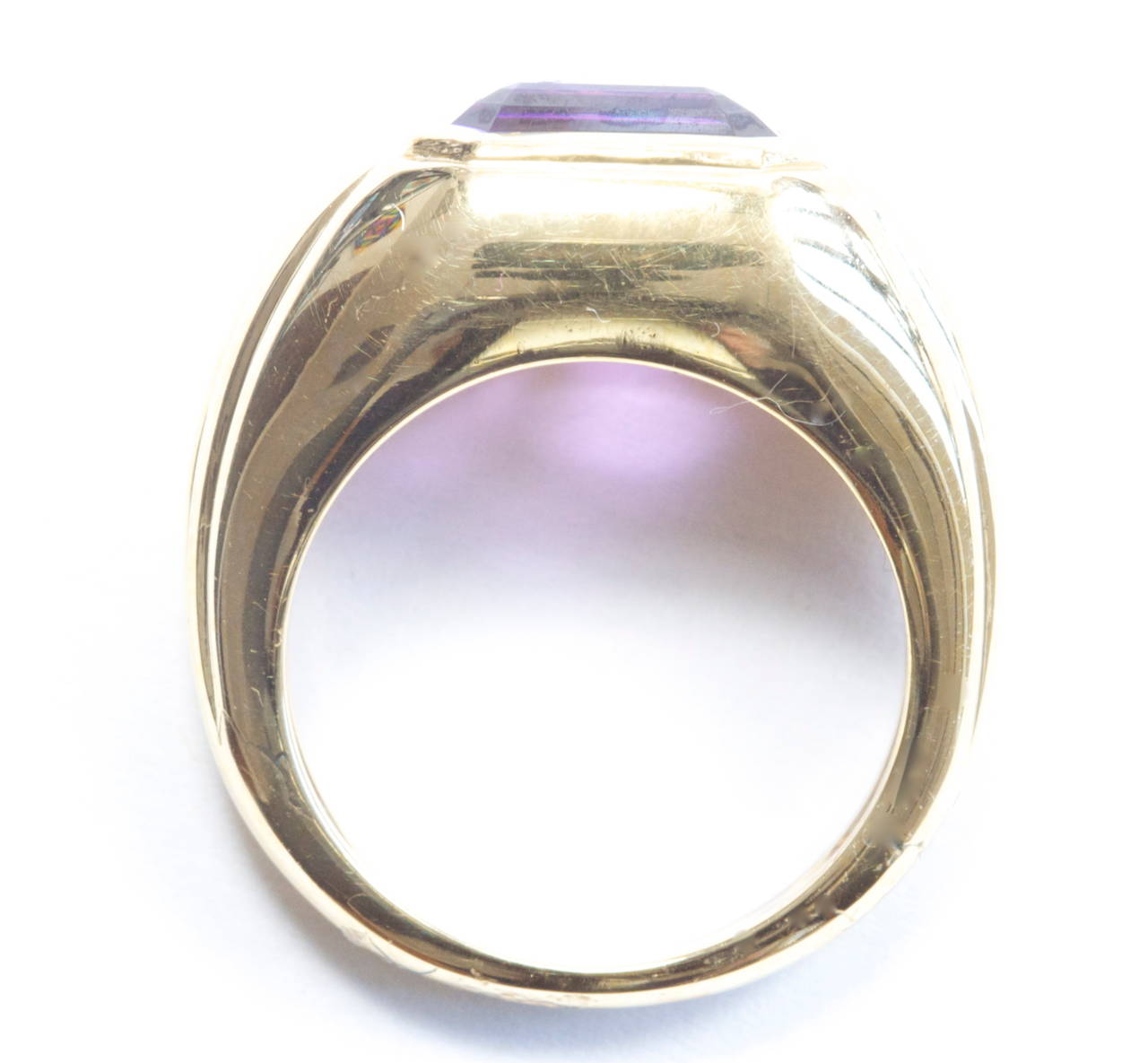 Women's French Purple Amethyst Gold Ring