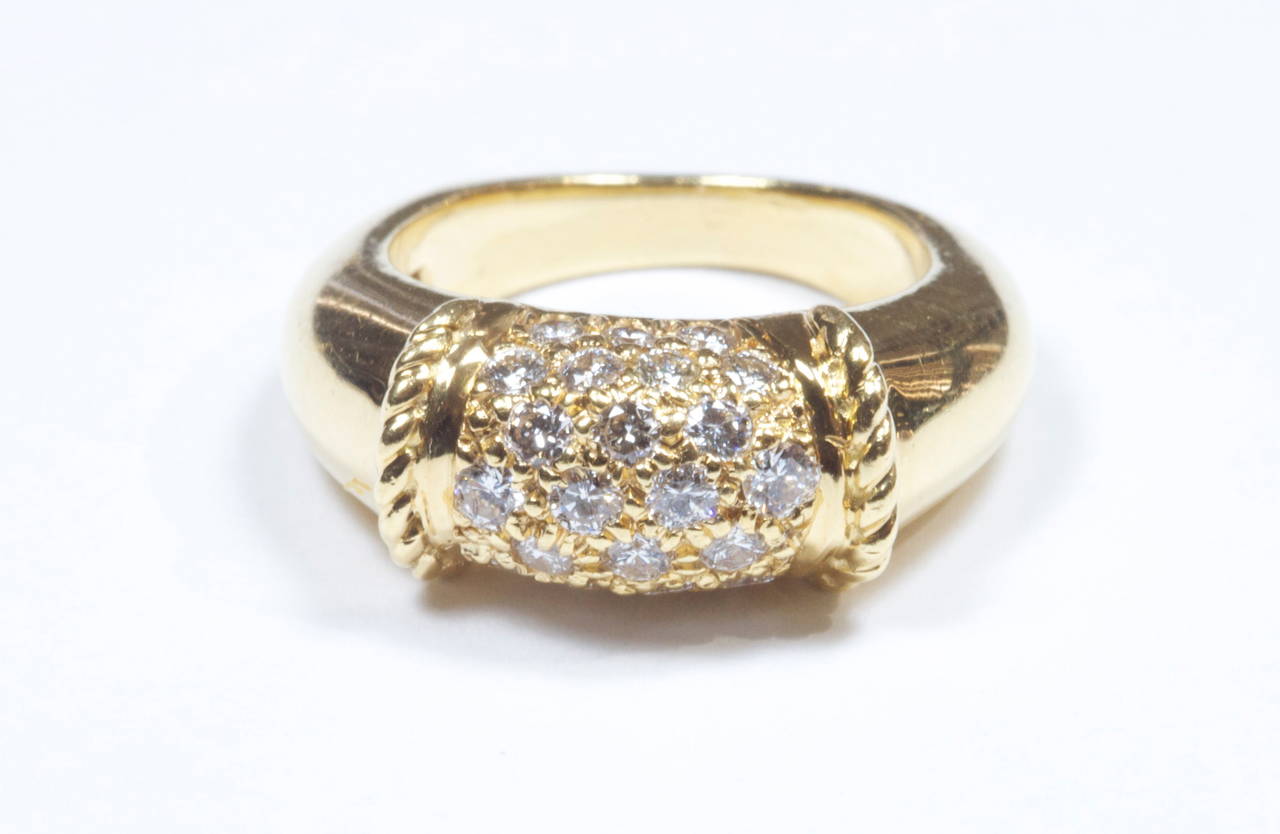 Modern Van Cleef & Arpels Philippine Diamond Gold Ring