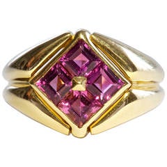 Bulgari Pink Tourmaline Gold Ring