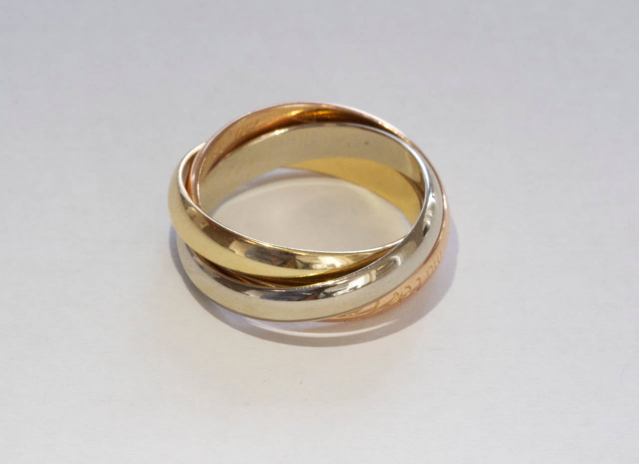 Classic Cartier Gold Trinity Ring