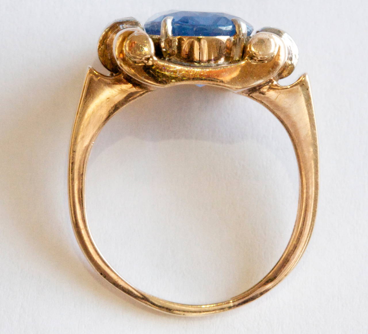 Retro Sapphire Diamond Gold Ring 1