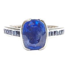 French Ceylon Sapphire Gold Ring