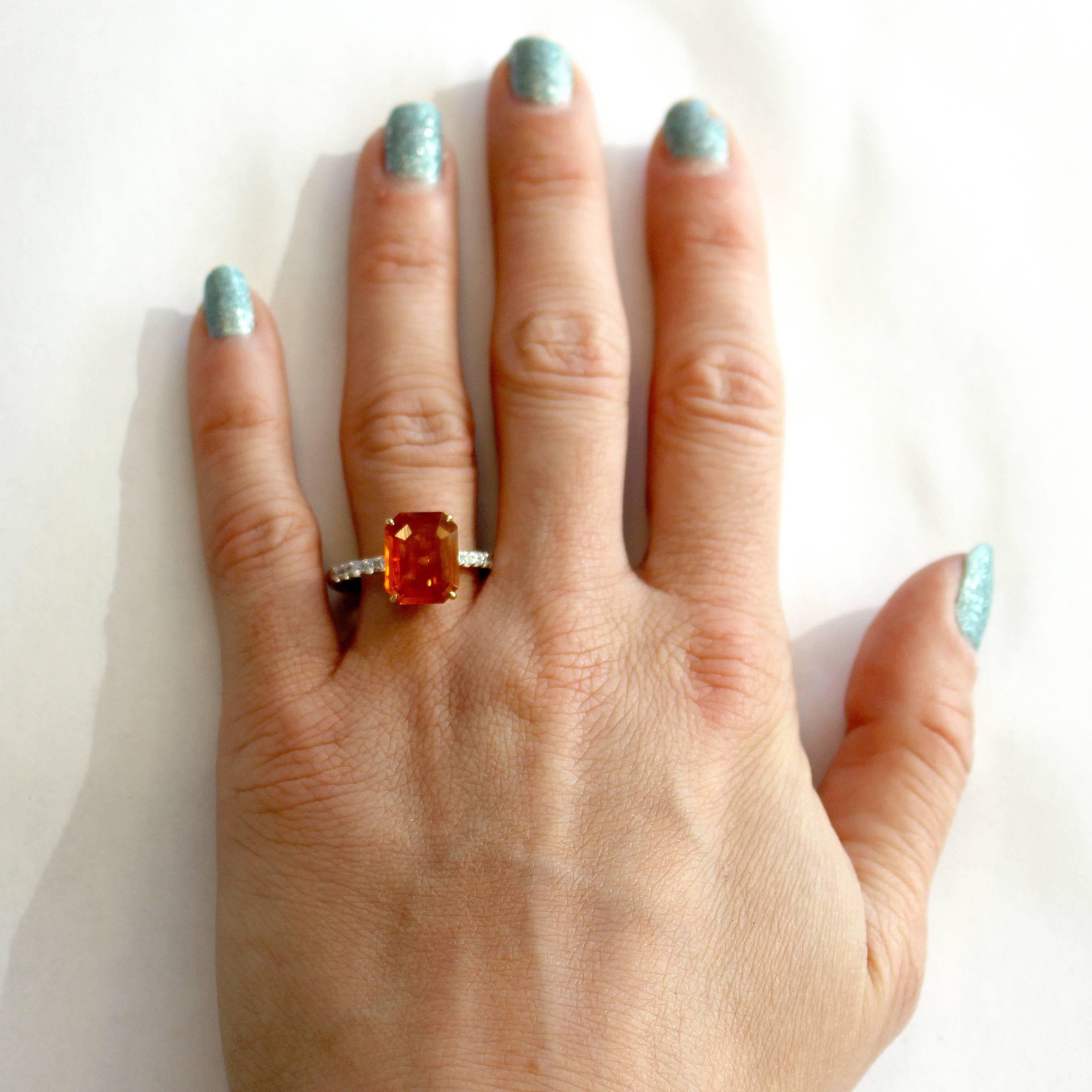 orange sapphire jewelry