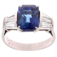 Van Cleef & Arpels Sapphire Diamond Platinum Ring