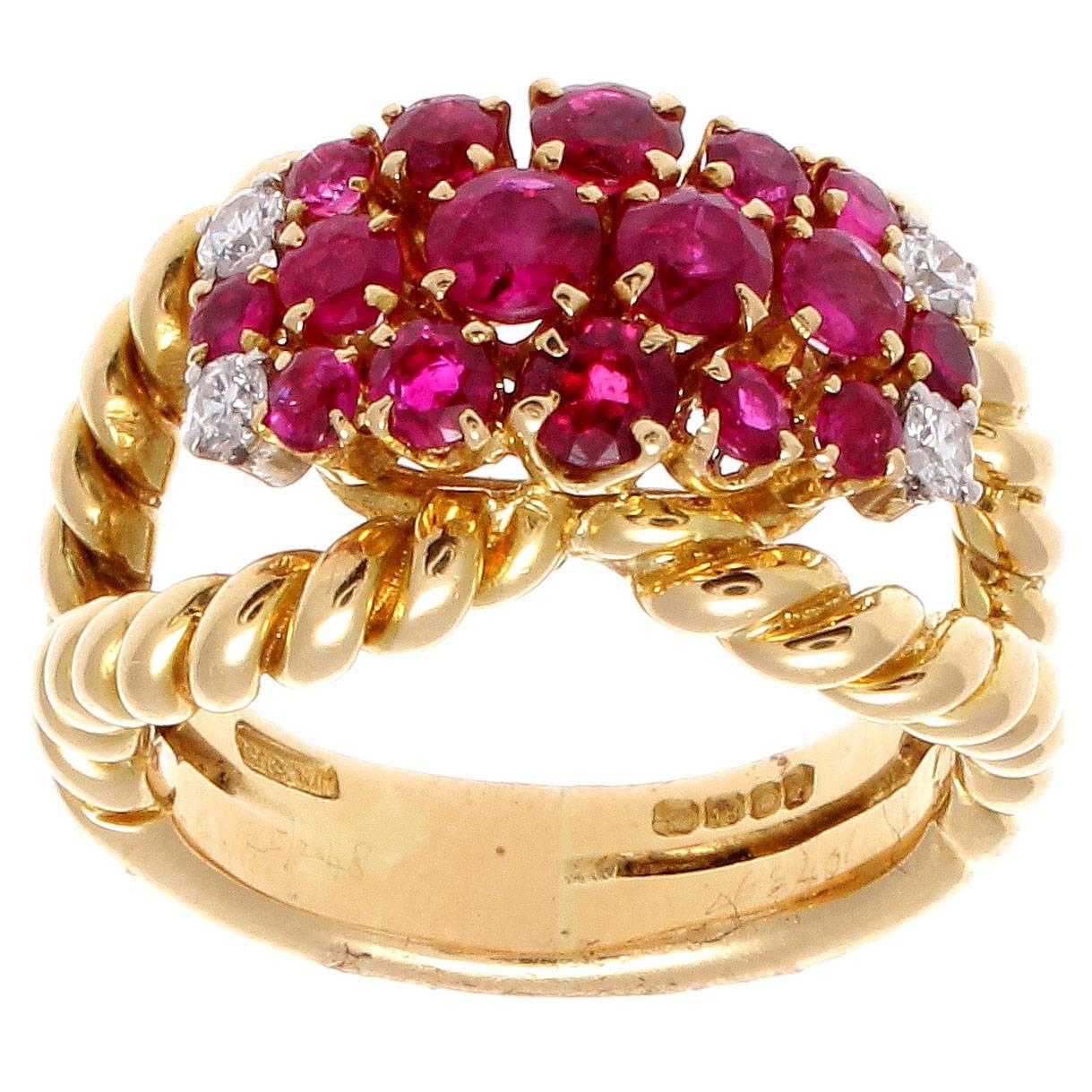 Ruby Diamond Gold Ring