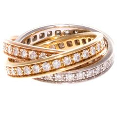 Cartier Diamond Trinity Gold Ring