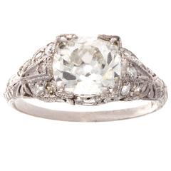 Art Deco 1.94 Carat GIA Cert Old Cushion Cut Diamond Platinum Engagement Ring Art Deco 1.94 Carat GIA Cert Old Cushion Cut Diamond Platinum Engagement Ring