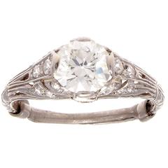 Vintage Art Deco Diamond Platinum Engagement Ring