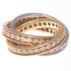 Cartier Diamond Trinity Gold Ring