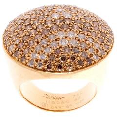 Cartier Diamond Gold Bombe Ring
