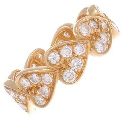 Cartier Diamonds Gold Hearts Ring