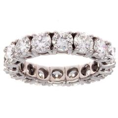 4 Carat Diamond Platinum Eternity Band Ring