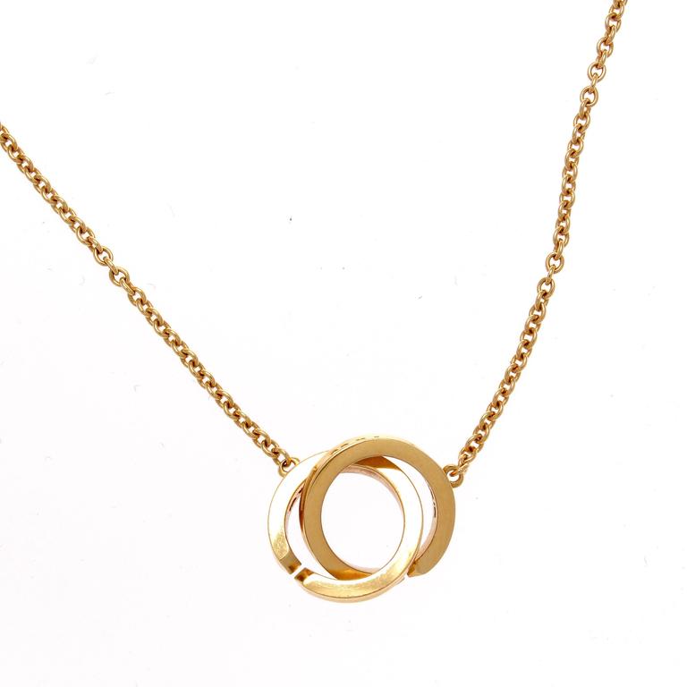 Tiffany and Co. 1837 Gold Interlocking Rings Necklace at 1stDibs ...
