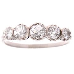 Five Stone Diamond Platinum Ring